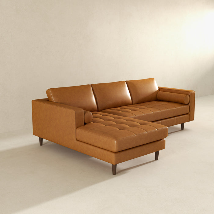 Anthony Luxurious L-Shaped Top Grain Leather Sectional Sofa - Ashcroft Furniture