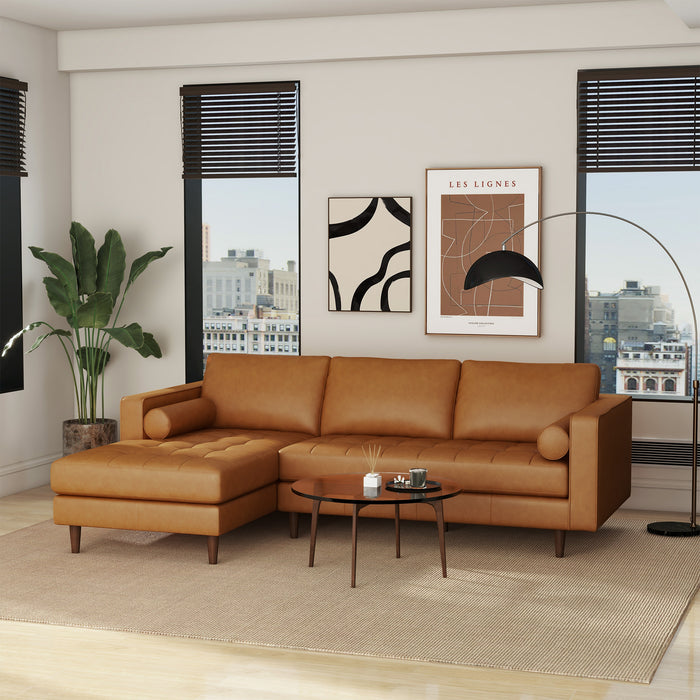 Anthony Luxurious L-Shaped Top Grain Leather Sectional Sofa - Ashcroft Furniture