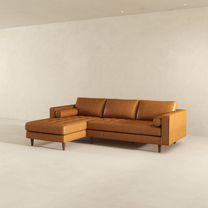 Anthony Luxurious L-Shaped Top Grain Leather Sectional Sofa - Ashcroft Furniture