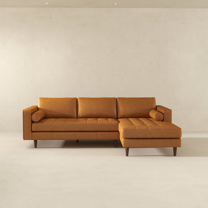 Anthony Luxurious L-Shaped Top Grain Leather Sectional Sofa -  Ashcroft Furniture