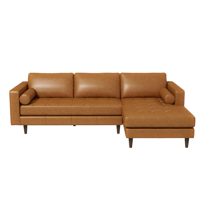 Anthony Luxurious L-Shaped Top Grain Leather Sectional Sofa -  Ashcroft Furniture