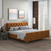 Bailey Cognac Velvet King Bed - Ashcroft Furniture