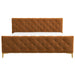 Bailey Cognac Velvet King Bed - Ashcroft Furniture