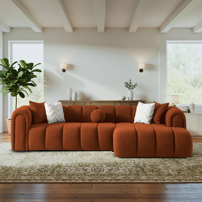 Beatrice Luxury Modern Tufted Boucle Sectional Sofa - Ashcroft Furniture