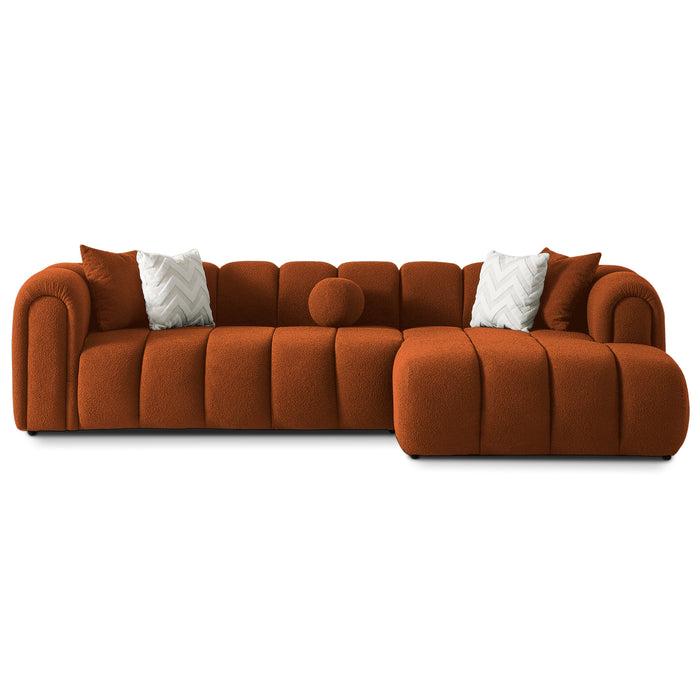 Beatrice Luxury Modern Tufted Boucle Sectional Sofa - Ashcroft Furniture