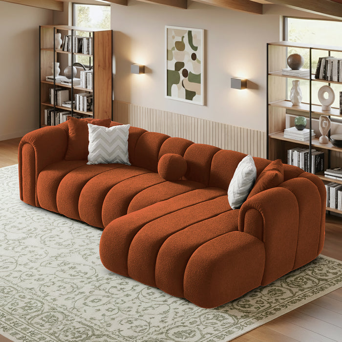 Beatrice Luxury Modern Tufted Boucle Sectional Sofa - Ashcroft Furniture