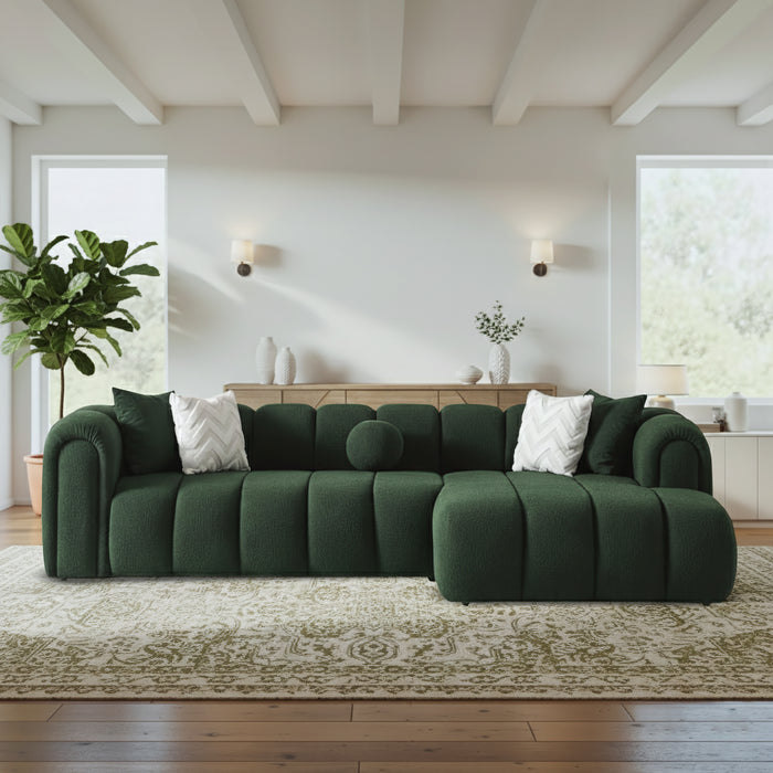 Beatrice Luxury Modern Tufted Boucle Sectional Sofa - Ashcroft Furniture
