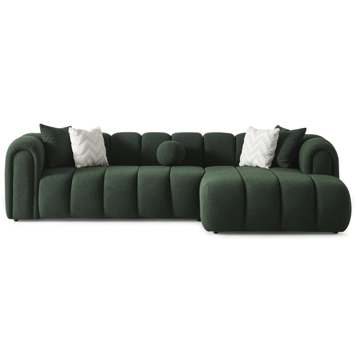 Beatrice Luxury Modern Tufted Boucle Sectional Sofa - Ashcroft Furniture