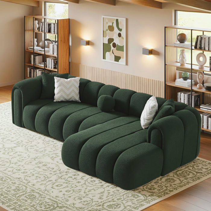 Beatrice Luxury Modern Tufted Boucle Sectional Sofa - Ashcroft Furniture