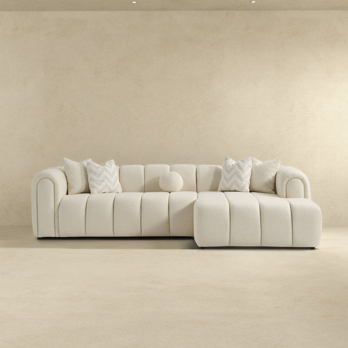 Beatrice Luxury Modern Tufted Boucle Sectional Sofa - Ashcroft Furniture