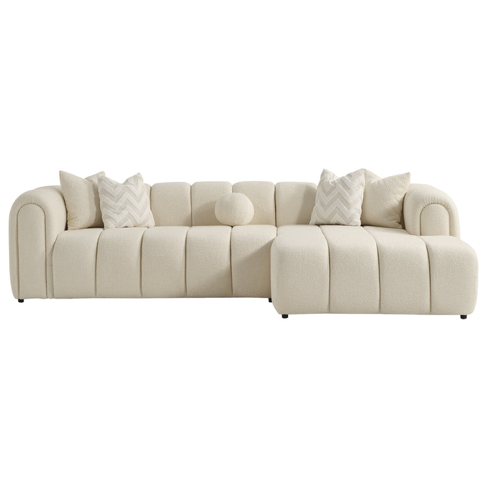 Beatrice Luxury Modern Tufted Boucle Sectional Sofa - Ashcroft Furniture