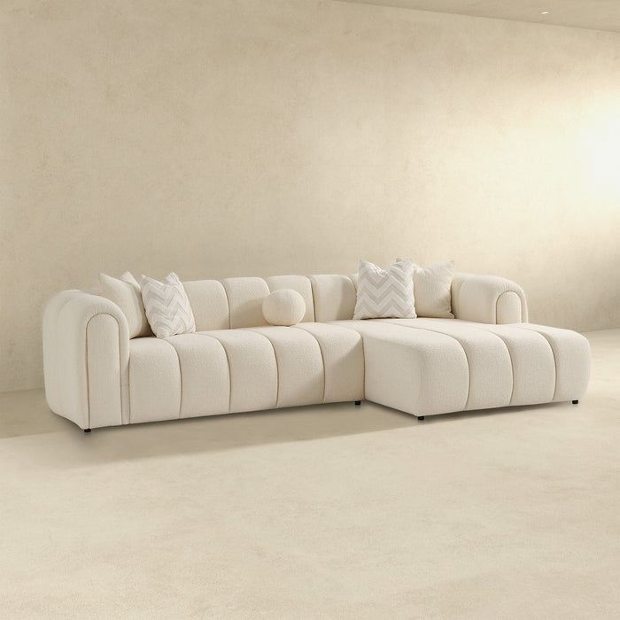 Beatrice Luxury Modern Tufted Boucle Sectional Sofa - Ashcroft Furniture