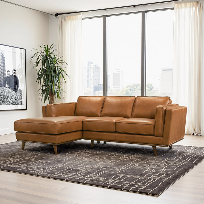 Chase Genuine Leather Sectional Left Facing