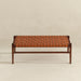 Cody Mid-Century Modern Tan Leather Bench - Ashcroft Furniture