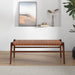 Cody Mid-Century Modern Tan Leather Bench - Ashcroft Furniture