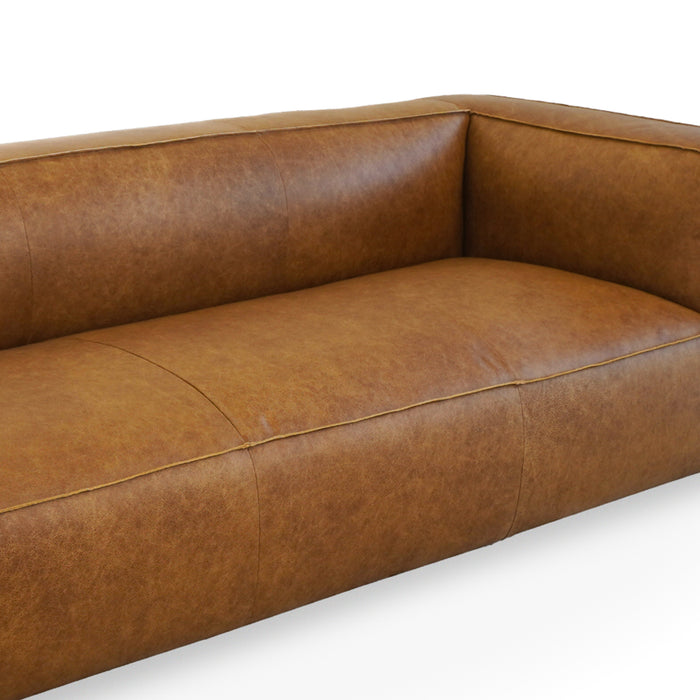 Colton Modern Luxury Genuine Leather Rectangular Sofa - Ashcroft Furniture