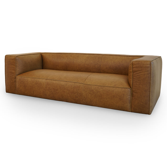 Colton Modern Luxury Genuine Leather Rectangular Sofa - Ashcroft Furniture