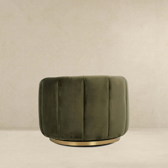 Cosey Green Velvet Swivel Chair - Ashcoft Furniture