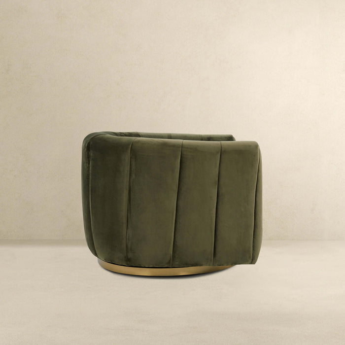 Cosey Green Velvet Swivel Chair - Ashcoft Furniture