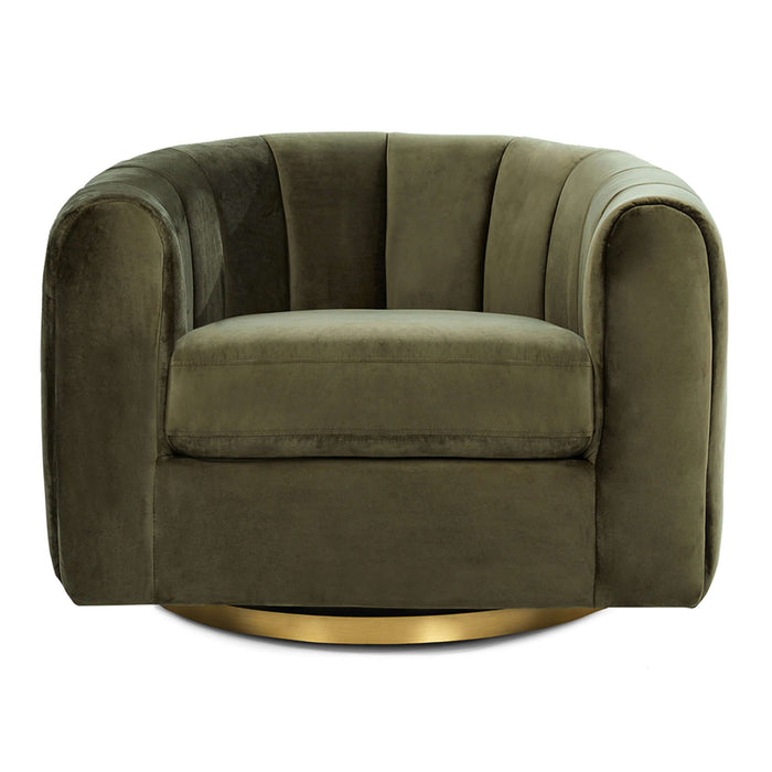 Cosey Green Velvet Swivel Chair - Ashcoft Furniture