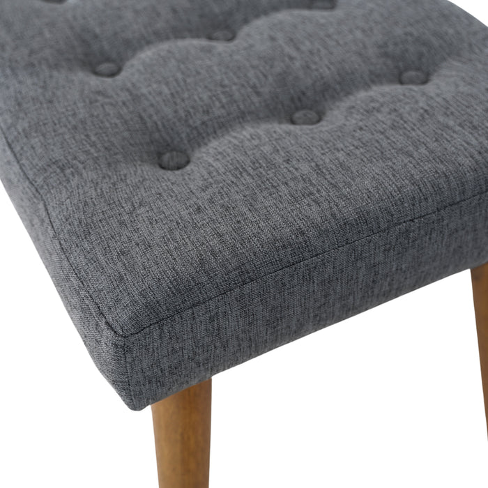 Delilah Mid-Century Modern Button-Tufted Upholstered Bench | Ashcroft Furniture