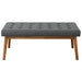 Delilah Mid-Century Modern Button-Tufted Upholstered Bench | Ashcroft Furniture