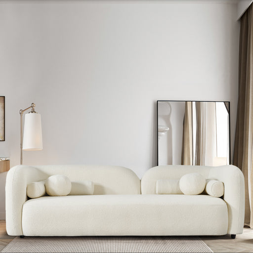 Donna Boucle Fabric Curved Sofa - Ashcroft Imports Furniture
