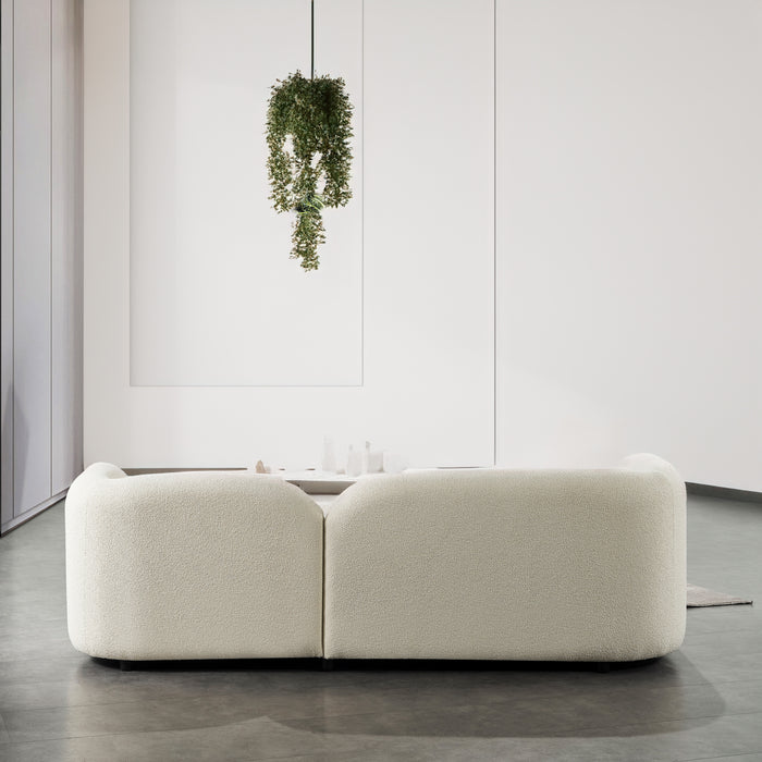 Donna Boucle Fabric Curved Sofa - Ashcroft Imports Furniture