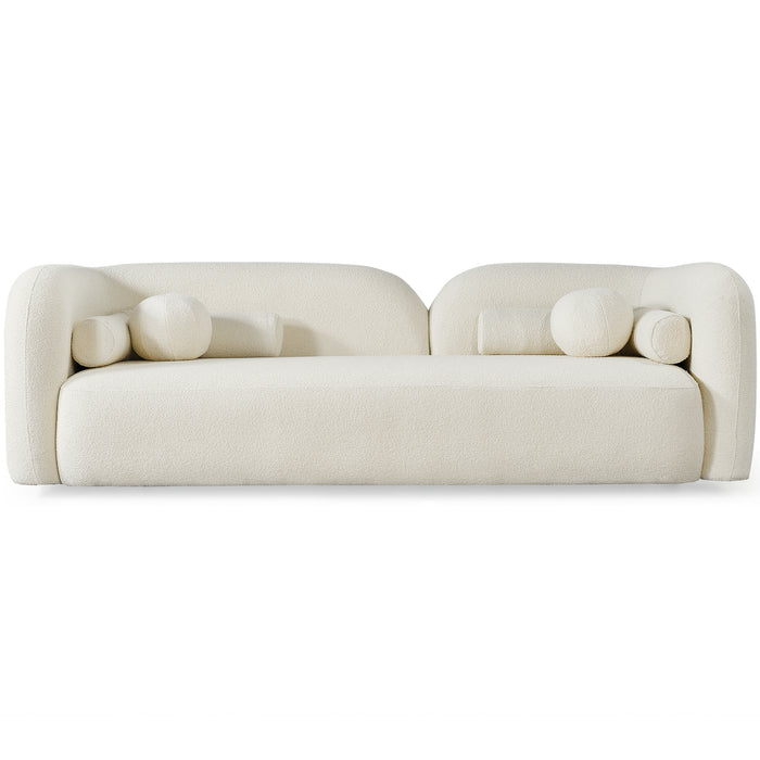Donna Boucle Fabric Curved Sofa - Ashcroft Imports Furniture