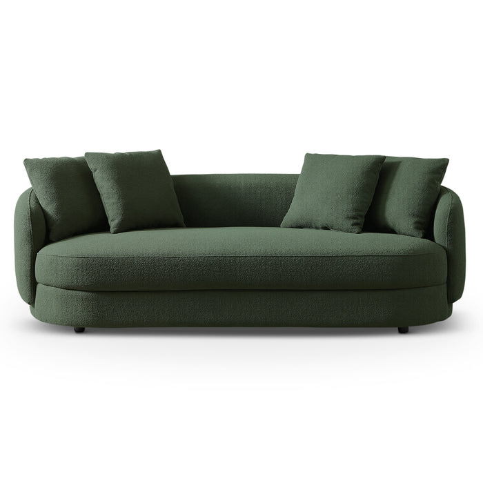 Dylan Round Arm Boucle Fabric Luxury Japandi Style Sofa - Ashcroft Imports Furniture