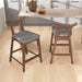 Hester Mid-Century Modern Set of Two Solid Wood Bar/Counter Chair - Ashcroft Imports Furniture