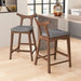 Hester Mid-Century Modern Set of Two Solid Wood Bar/Counter Chair - Ashcroft Imports Furniture
