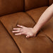 Jasmin Modern Cognac Genuine Leather Sofa - Ashcroft Furniture