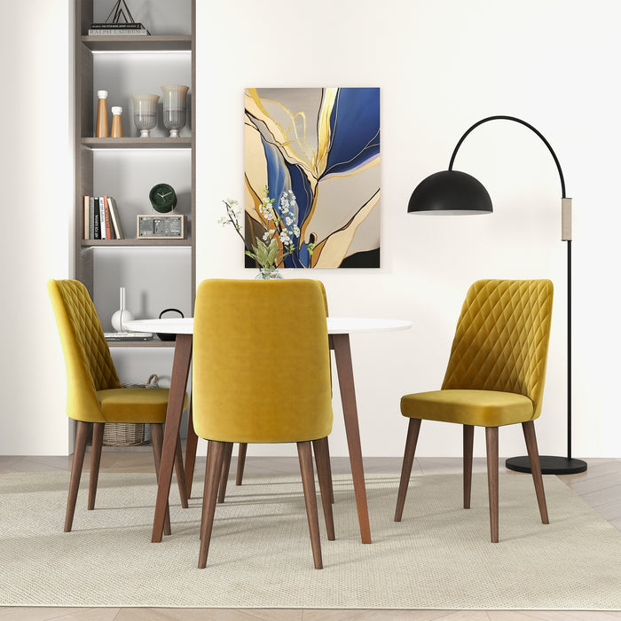 Katie Mid-Century Modern Velvet Side Chair - Ashcroft Furniture