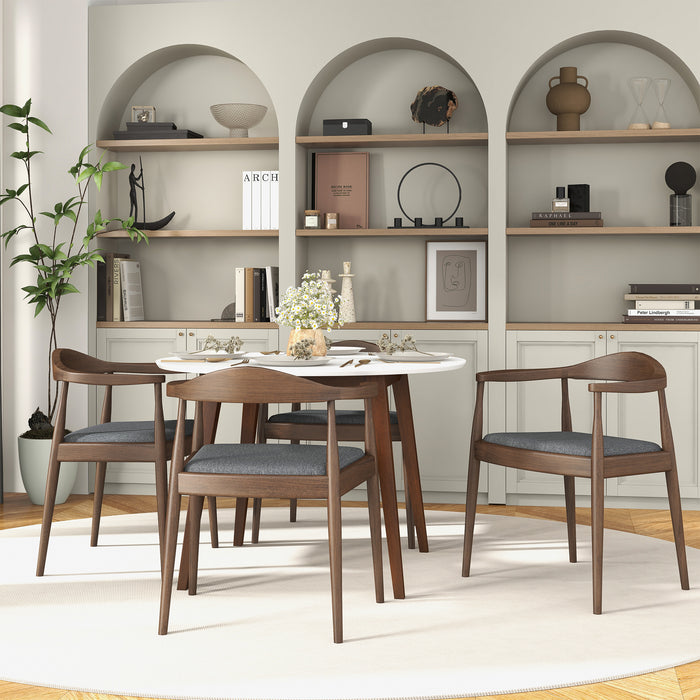 Kelly Grey Fabric Modern Dining Chair - Ashcroft Furniture