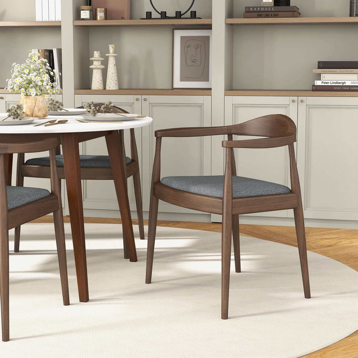 Kelly Grey Fabric Modern Dining Chair - Ashcroft Furniture
