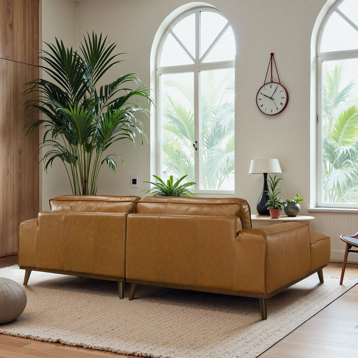 Kerrville Premium Leather Sectional with Chaise - Ashcroft Furniture
