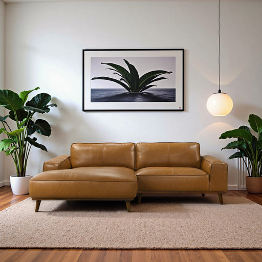 Kerrville Premium Leather Sectional with Chaise - Ashcroft Furniture