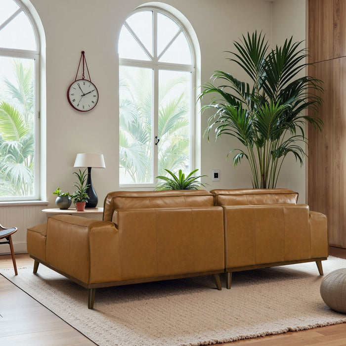 Kerrville Premium Leather Sectional with Chaise - Ashcroft Furniture