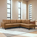 Lucco Top-Grain Leather Sectional Sofa & Chaise with Solid Wood Legs - Ashcroft Furniture