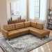 Lucco Top-Grain Leather Sectional Sofa & Chaise with Solid Wood Legs - Ashcroft Furniture