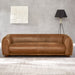 Mila Modern Brown Genuine Leather Sofa - Ashcroft Furniture