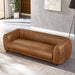 Mila Modern Brown Genuine Leather Sofa - Ashcroft Furniture