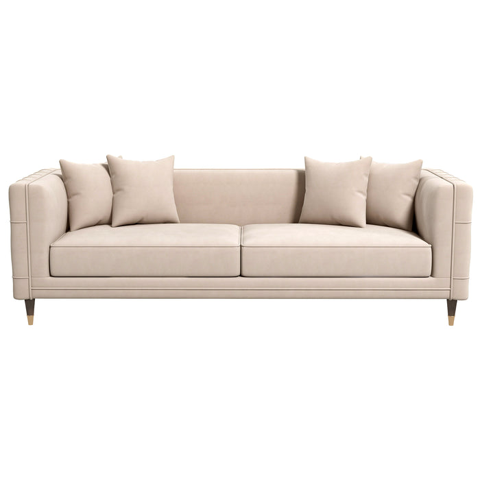 Nora 3-Seater Velvet Sofa | Minimalist Nordic Design with Solid Wood Base | Ashcroft Imports Furniture