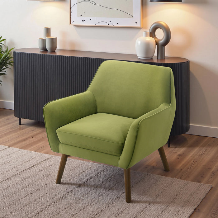 Panom Mid-Century Modern Velvet Armchair - Ashcroft Furniture