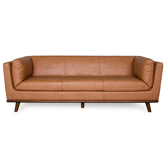 Phoenix Mid-Century Modern Sofa in Breathable Top Grain Leather - Ashcroft Furniture