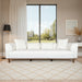 Richardson Modern Velvet Upholstered Sofa with Solid Wood Legs & Loose Pillows - Ashcroft Imports Furniture
