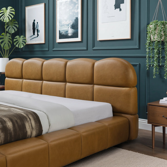 Roswell Vegan Leather Upholstered Platform Bed - Ashcroft Furniture