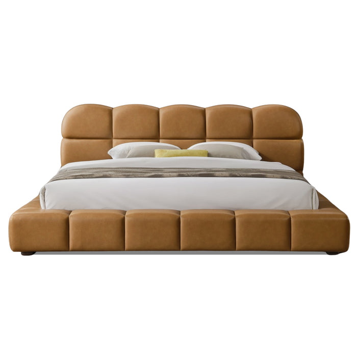 Roswell Vegan Leather Upholstered Platform Bed - Ashcroft Furniture