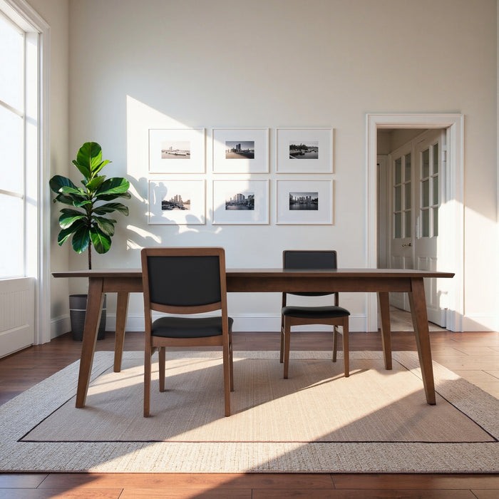 Cary Mid-Century Modern Vegan Leather Dining Chair - Ashcroft Furniture